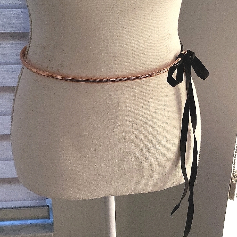 Rose gold and  Black belt